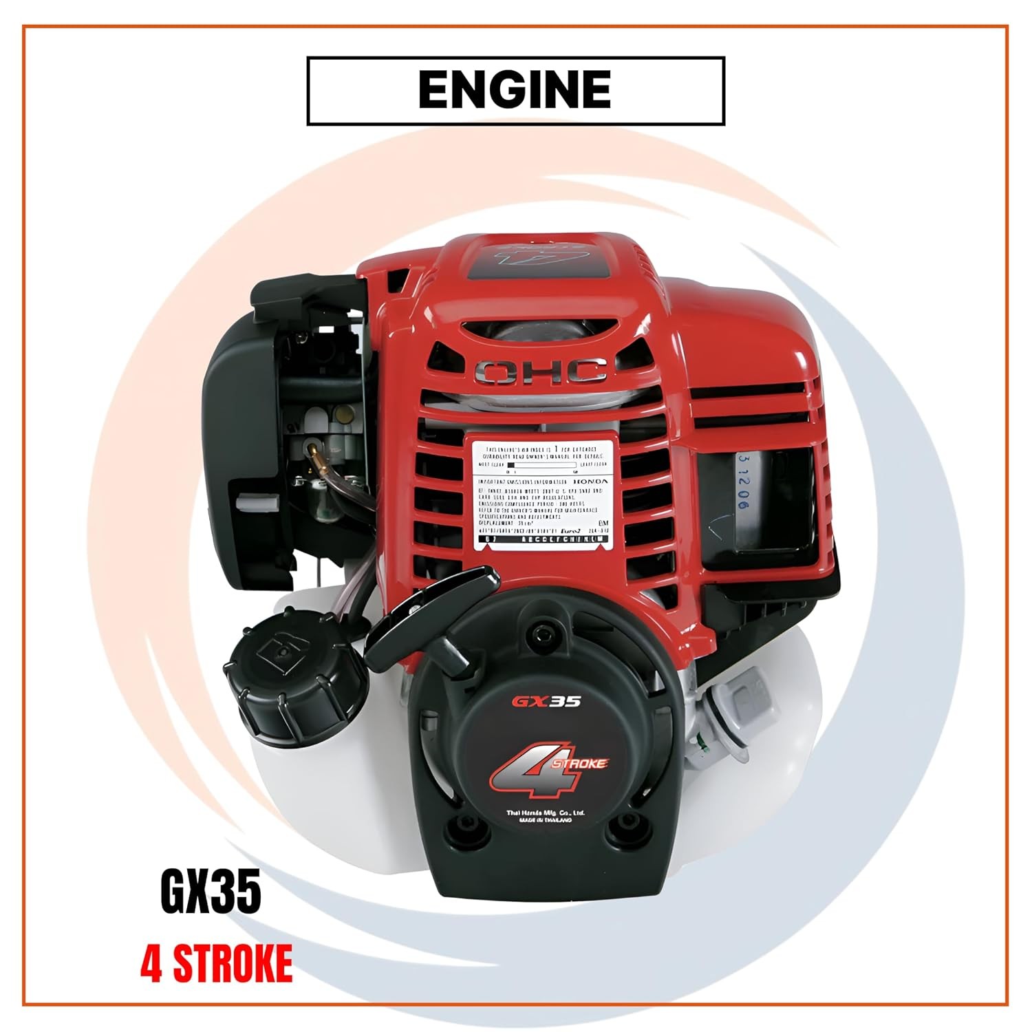Screed Vibrator with Honda GX35 Petrol Engine and 2-Metre Blade