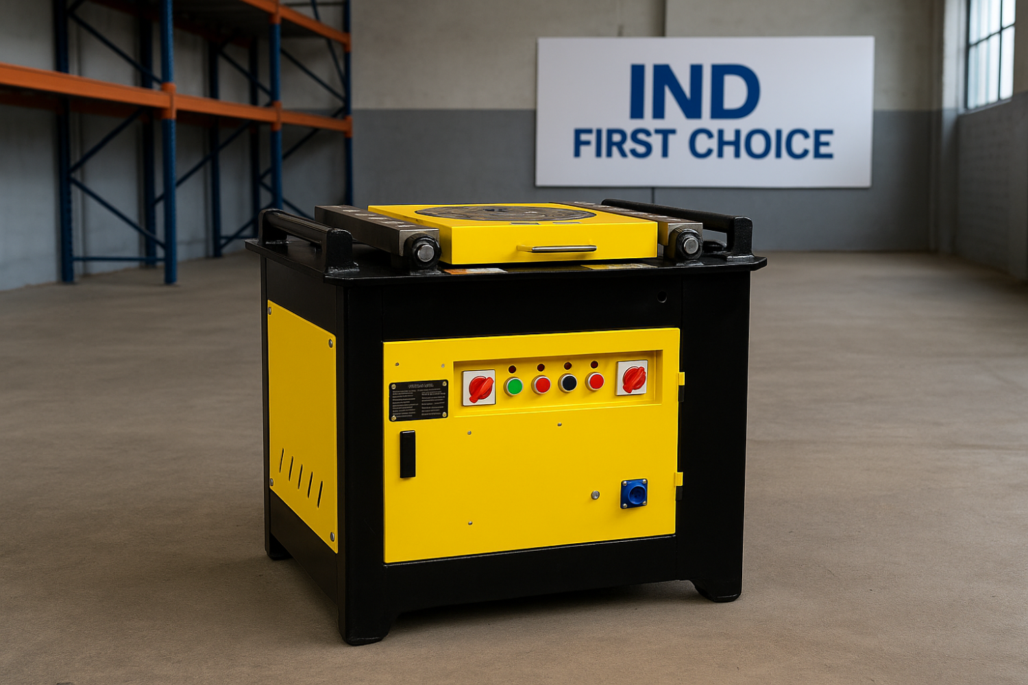 GW-42 Electric Rebar Bending Machine, 6-42mm Rod Capacity, 3 Phase Motor, Industrial Steel Bar Bender