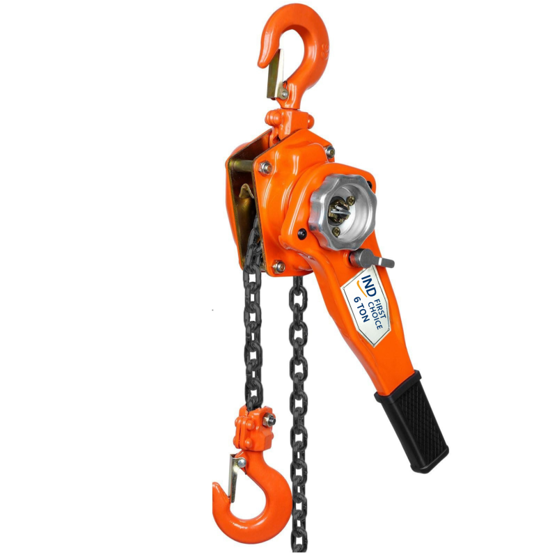 IND FIRST CHOICE Lever Chain Hoist, G80 Grade Chain, Enhanced Carbon Steel Construction (6 TON 1.5 METER 10 MM THICKNESS)