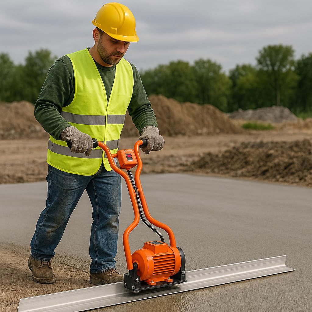 IND FIRST CHOICE Electric Screed Vibrator | 3 Meter Blade | Concrete Floor Leveller & Compaction Tool for Slabs, Flooring & Construction | Heavy-Duty Concrete Finishing Machine